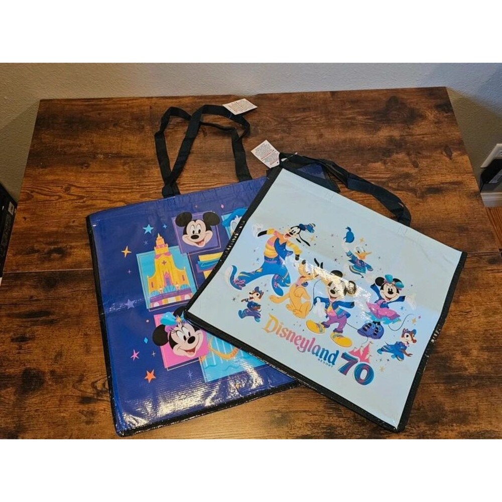 NWT Disney 70th Anniversary Reusable Tote Bag Set